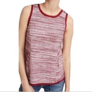 VanessaVirginia Red Indira Fringe Tank Top Size Medium | Anthropologie